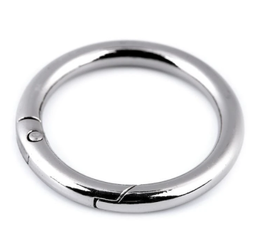 Runder Karabiner Nickel - Ø 32 mm